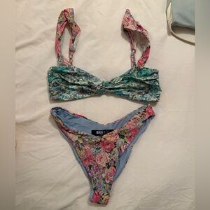 Beach Riot Poppy Bikini Top x Vanessa Bottom in Pink Peonies